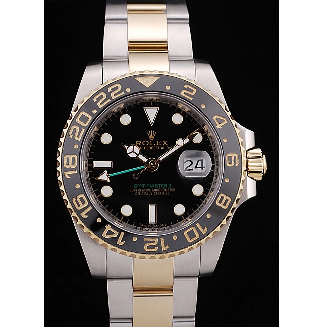 Aaa replica watch GMT Master Bezel 98229 Black II Rolex Dial Ceramic Black 0717